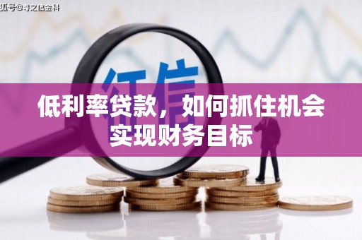 新抚低利率贷款，如何抓住机会实现财务目标