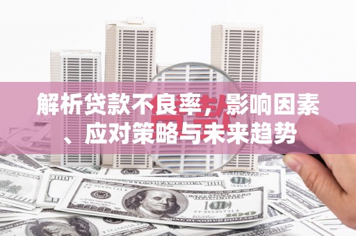 新抚解析贷款不良率，影响因素、应对策略与未来趋势