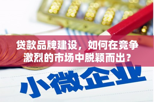 新抚贷款品牌建设，如何在竞争激烈的市场中脱颖而出？