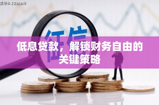 新抚低息贷款，解锁财务自由的关键策略