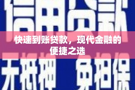 新抚快速到账贷款，现代金融的便捷之选