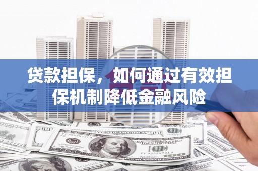 新抚贷款担保，如何通过有效担保机制降低金融风险