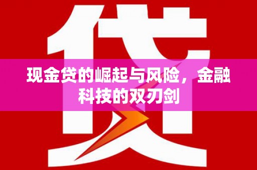 新抚现金贷的崛起与风险，金融科技的双刃剑
