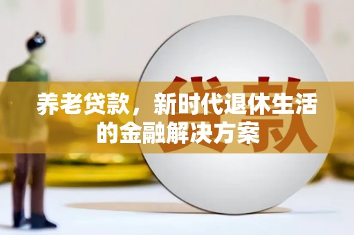 新抚养老贷款，新时代退休生活的金融解决方案