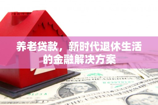新抚养老贷款，新时代退休生活的金融解决方案