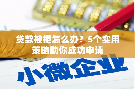 新抚贷款被拒怎么办？5个实用策略助你成功申请