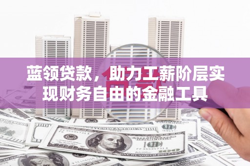 新抚蓝领贷款，助力工薪阶层实现财务自由的金融工具