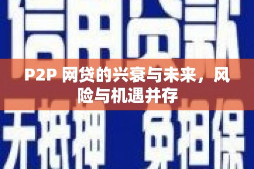 新抚P2P 网贷的兴衰与未来，风险与机遇并存