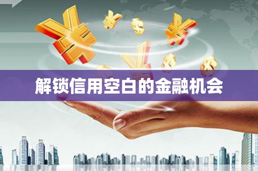 新抚解锁信用空白的金融机会